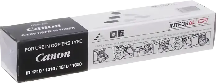 Integral EXV-7 (C-EXV 7) Black Toner Cartridge for Canon iR 1200, 1210, 1230, 1270F, 1310, 1510, 1530, 1570, 1630, 1670 Laser Printers, 5300-5500 Page Yield