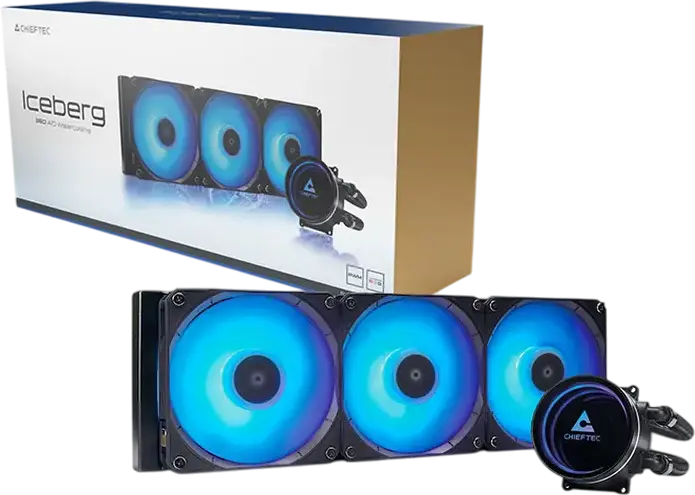 Chieftec Iceberg 360 RGB Liquid CPU Cooler CLC-360-RGB AIO, Infinity Mirror ARGB, 3x120mm FDB Fans, Aluminum Radiator for Intel LGA1851/1700 and AMD AM5/AM4