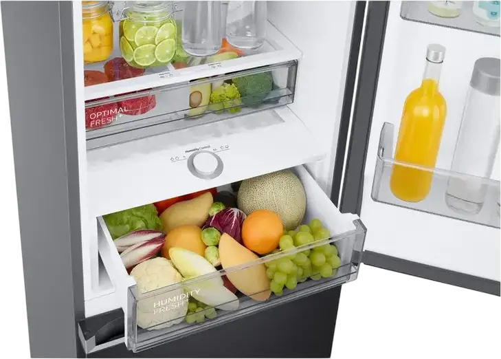 Samsung RB38C774DB1 Free-standing Combi Refrigerator, No Frost, Digital Inverter, SpaceMax, 390L Net Volume, SmartThings Wi-Fi, Color: Black, 59.5x203x65.8 cm