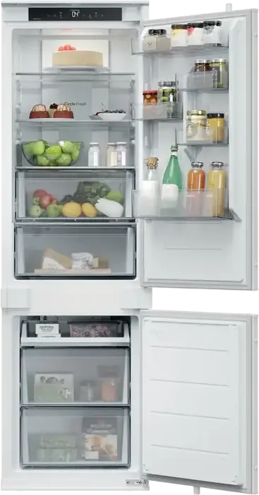 Candy ECNBQT3518E Fresco 400 Built-in Combi Refrigerator, Total No Frost, 251L Capacity, hOn Smart Control, Circle Fresh, White, 177.2x54x55 cm