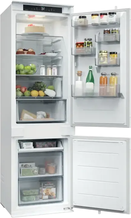 Candy ECNBQT3518E Fresco 400 Built-in Combi Refrigerator, Total No Frost, 251L Capacity, hOn Smart Control, Circle Fresh, White, 177.2x54x55 cm