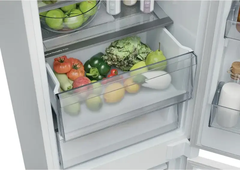 Candy ECNBQT3518E Fresco 400 Built-in Combi Refrigerator, Total No Frost, 251L Capacity, hOn Smart Control, Circle Fresh, White, 177.2x54x55 cm