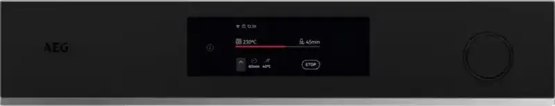 AEG TR7PB731ST Series 7000 MealAssist Built-in Electric Oven, Pyrolytic Self-Cleaning, SteamCrisp Technology, TFT Display, WiFi, Black, 72L, A++