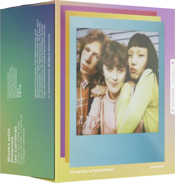 Polaroid Go Color Instant Film, 640 ISO Glossy Finish, White Frame, 16 Exposures (2x8 Cartridges), for Polaroid Go Cameras