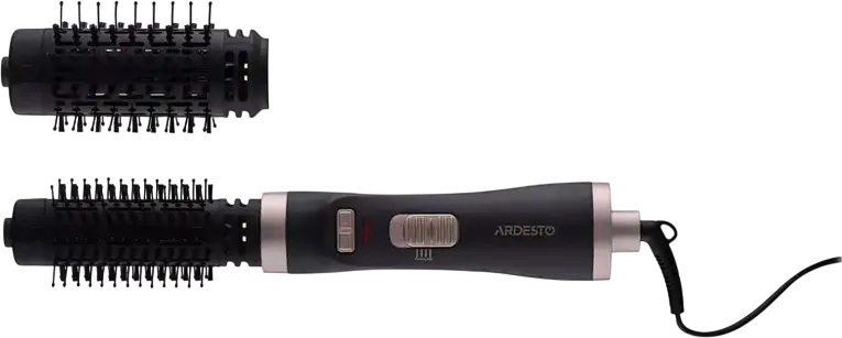 Ротационная щетка-фен Ardesto HD-C100, мощность 1000Вт, керамическое покрытие, 2 режима температуры, функция холодного обдува и 2 насадки (40мм, 50мм)