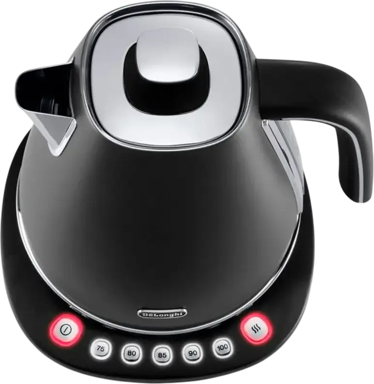 DeLonghi Eclettica SpecialTea KBY 2011 BK Electric Kettle, 1.7L, 2200W, Stainless Steel, 9 Temperature Settings, Keep Warm Function, Black