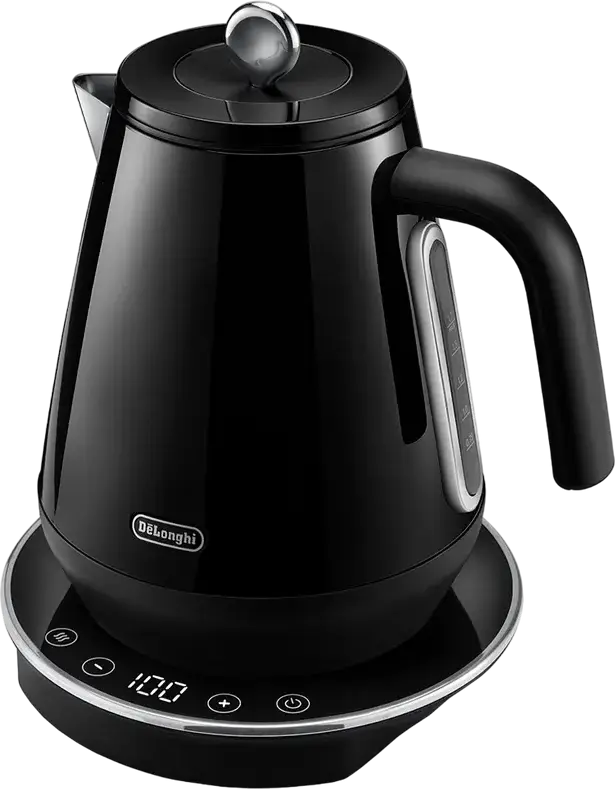 DeLonghi Eclettica SpecialTea KBY 2011 BK Electric Kettle, 1.7L, 2200W, Stainless Steel, 9 Temperature Settings, Keep Warm Function, Black