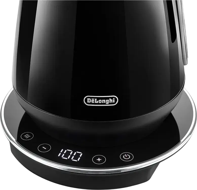 DeLonghi Eclettica SpecialTea KBY 2011 BK Electric Kettle, 1.7L, 2200W, Stainless Steel, 9 Temperature Settings, Keep Warm Function, Black