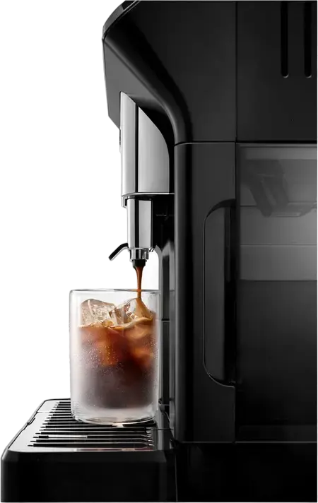 DeLonghi Eletta Explore ECAM450.65.S Automatic Coffee Machine, 1450W, 19 bar, 1.8L Tank, LatteCrema Hot & Cool Carafe, Wi-Fi, Cold Brew, Black