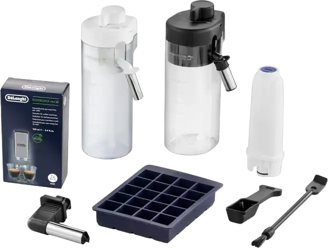 DeLonghi Eletta Explore ECAM450.65.S Automatic Coffee Machine, 1450W, 19 bar, 1.8L Tank, LatteCrema Hot & Cool Carafe, Wi-Fi, Cold Brew, Black