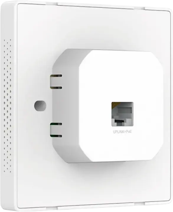 TP-Link EAP115-Wall Wireless N Wall-Plate Access Point, 300 Mbps, 2.4 GHz, PoE (802.3af), Omada SDN Management, Dual 10/100 Ethernet Ports, White