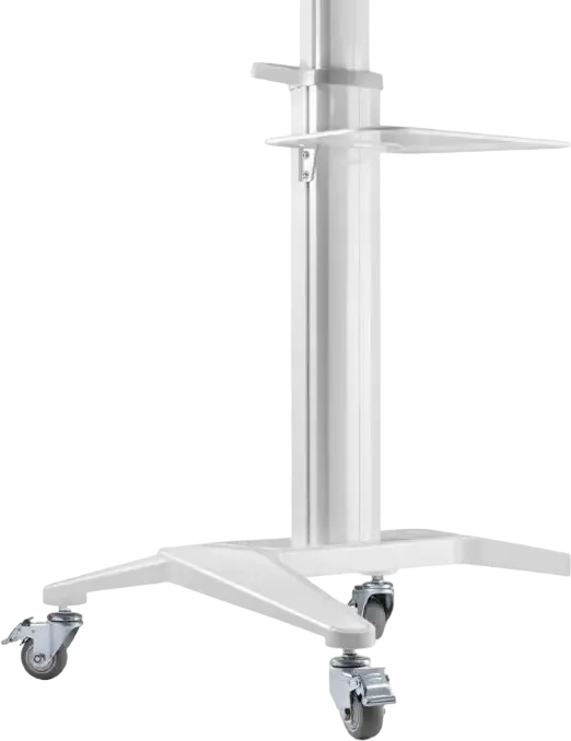 Gembird TVS-70T-02 Mobile TV Floor Stand on Wheels for 37-70 inch Screens, VESA up to 600x400mm, Max Load 70kg, Tilt +5°/-12°, Swivel 90°, White
