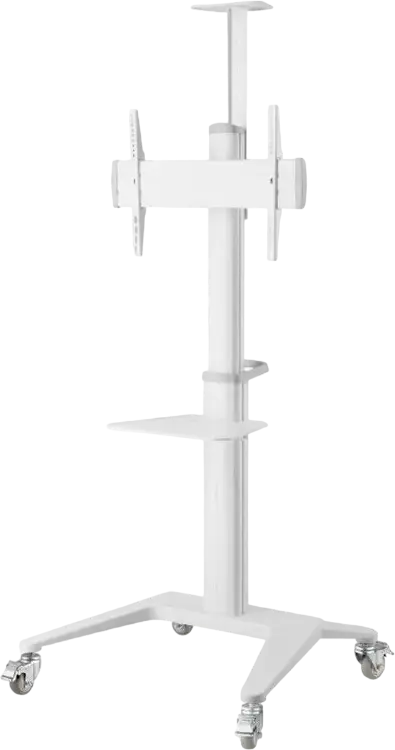 Gembird TVS-70T-02 Mobile TV Floor Stand on Wheels for 37-70 inch Screens, VESA up to 600x400mm, Max Load 70kg, Tilt +5°/-12°, Swivel 90°, White