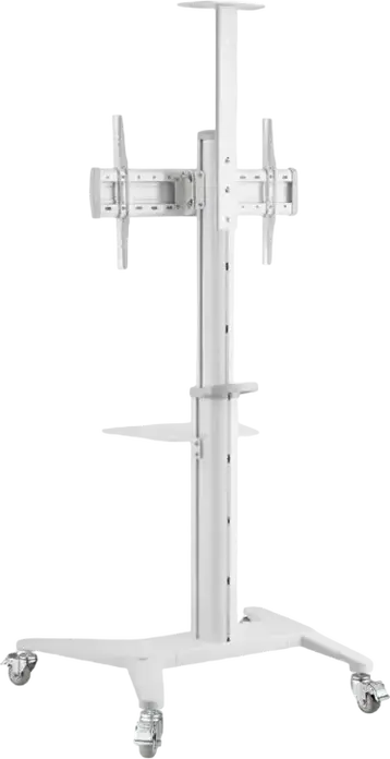 Gembird TVS-70T-02 Mobile TV Floor Stand on Wheels for 37-70 inch Screens, VESA up to 600x400mm, Max Load 70kg, Tilt +5°/-12°, Swivel 90°, White