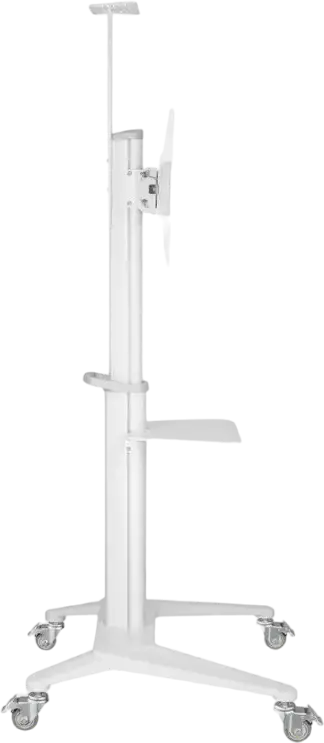 Gembird TVS-70T-02 Mobile TV Floor Stand on Wheels for 37-70 inch Screens, VESA up to 600x400mm, Max Load 70kg, Tilt +5°/-12°, Swivel 90°, White
