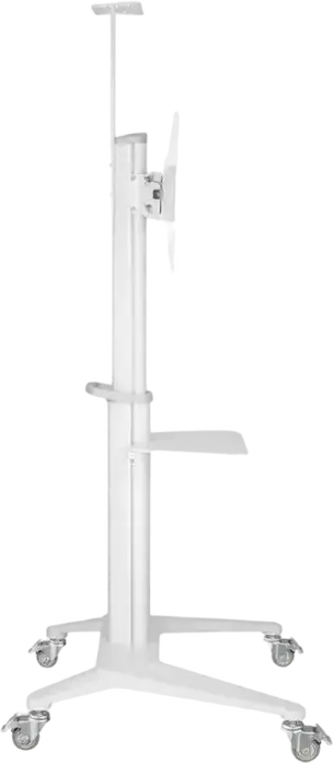 Gembird TVS-70T-02 Mobile TV Floor Stand on Wheels for 37-70 inch Screens, VESA up to 600x400mm, Max Load 70kg, Tilt +5°/-12°, Swivel 90°, White