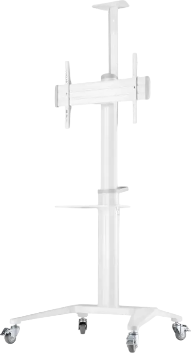 Gembird TVS-70T-02 Mobile TV Floor Stand on Wheels for 37-70 inch Screens, VESA up to 600x400mm, Max Load 70kg, Tilt +5°/-12°, Swivel 90°, White