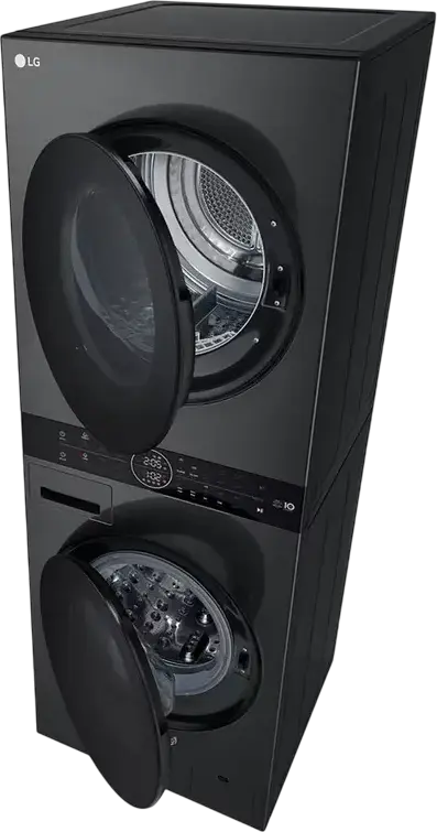 Стирально-сушильная машина LG WashTower WT1210BBF, 12кг/10кг, AI DD, TurboWash 360, Dual Inverter Heat Pump, ThinQ, Center Control, Черный