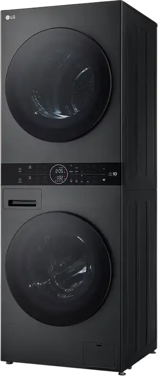 Стирально-сушильная машина LG WashTower WT1210BBF, 12кг/10кг, AI DD, TurboWash 360, Dual Inverter Heat Pump, ThinQ, Center Control, Черный