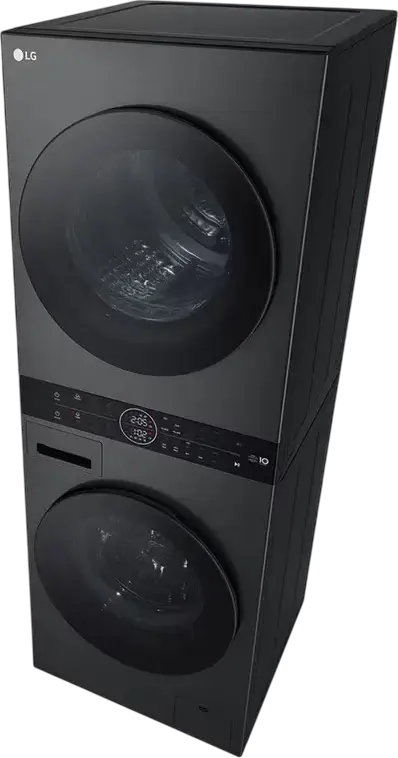 Стирально-сушильная машина LG WashTower WT1210BBF, 12кг/10кг, AI DD, TurboWash 360, Dual Inverter Heat Pump, ThinQ, Center Control, Черный