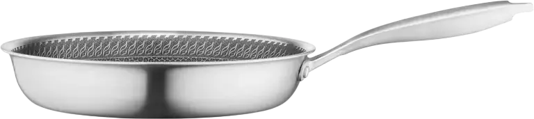 Ardesto AR0728BS Black Mars Avior Triply Stainless Steel Fry Pan, 28 cm, PFLUON Non-Stick Coating, Induction Compatible, Satin Polished Finish
