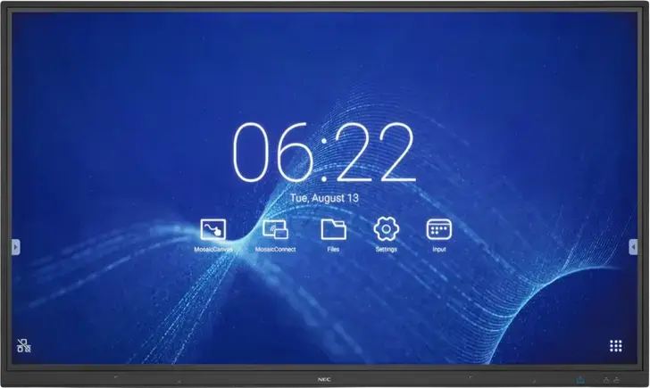 Интерактивная панель NEC MultiSync CB751Q 75", сенсорный экран для коллаборации 4K UHD IPS, мультитач 20 точек, 2ГБ ОЗУ, 16ГБ ПЗУ, черный