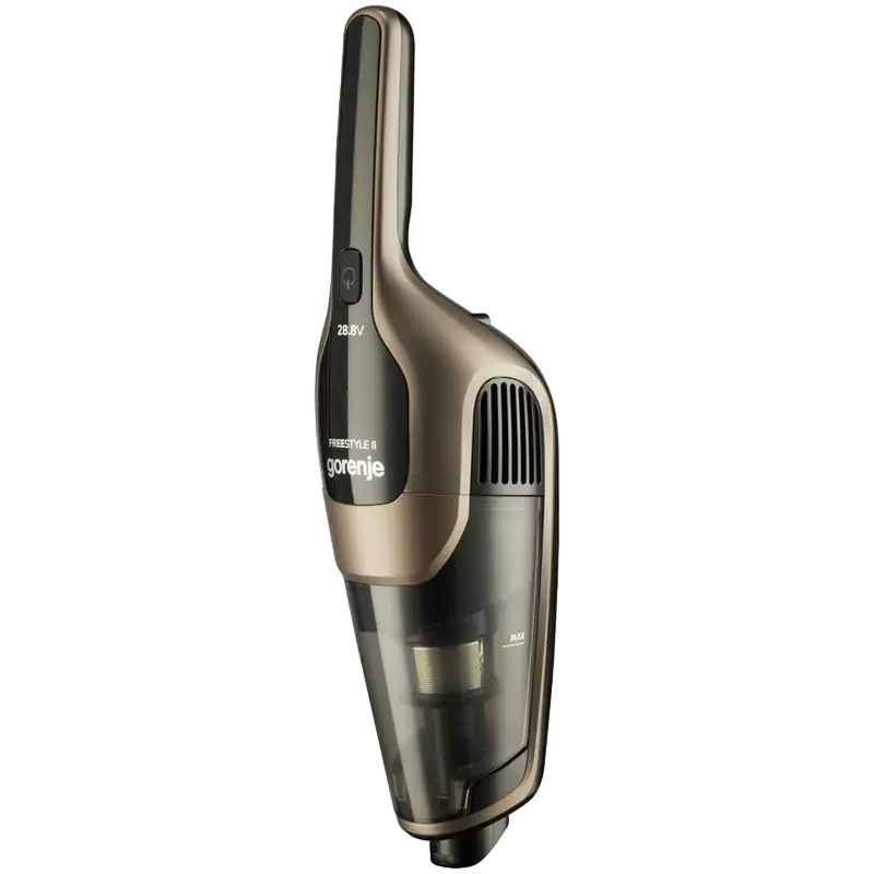 Беспроводной вертикальный пылесос 2-в-1 Gorenje SVC288191FSIIGO Freestyle II, Li-Ion аккумулятор 28.8V, до 77 мин работы, HEPA-фильтр, турбощетка, LED