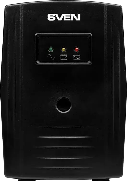 SVEN Pro 800 Line-Interactive UPS, 800VA/480W, Built-in AVR, Sinusoidal Output, Surge Protection, 2 EU Schuko Outlets, Black
