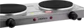 Ardesto ECS-J220G Electric Double Hot Plate Stove, 2 Cast Iron Burners, 2000W Total Power, Enameled Steel Body, Overheating Protection, Grey