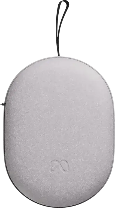 Hard Carrying Case for Meta Quest 2 VR Headset, Felt Fabric Shell with Molded Foam Padding, Fits Elite Strap and Controllers, Light Grey, 211x127x346mm