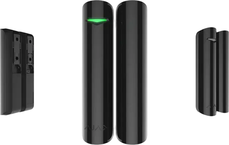 Ajax DoorProtect Plus Opening Detector with Shock and Tilt Sensor, Jeweller Wireless, IP50, Color: Black