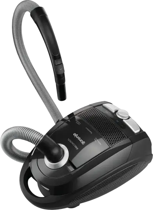 Aspirator cu sac Gorenje VCE21ECBK Evo Control, Putere 800W, Filtru HEPA, Colector de praf 3L, Tub telescopic din aluminiu, Negru