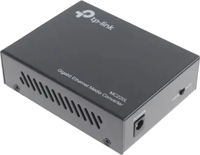 Гигабитный медиаконвертер TP-Link MC220L, 1 порт RJ45 1000М и 1 слот SFP Gigabit, Link Fault Passthrough, металлический корпус, темно-серый