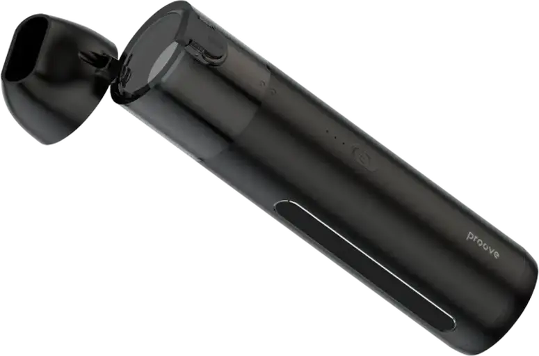 Proove Void Assistant C3 Handheld Car Vacuum Cleaner, 17000 Pa Suction, 6000 mAh Battery, HEPA Filter, USB-C Charging, LED Light, Black