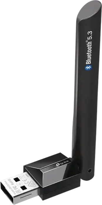 TP-Link UB500 Plus Bluetooth 5.3 USB Adapter, High-Gain 180° Adjustable External Antenna, Supports 7 Devices, Windows 7/8.1/10/11 Compatible Dongle