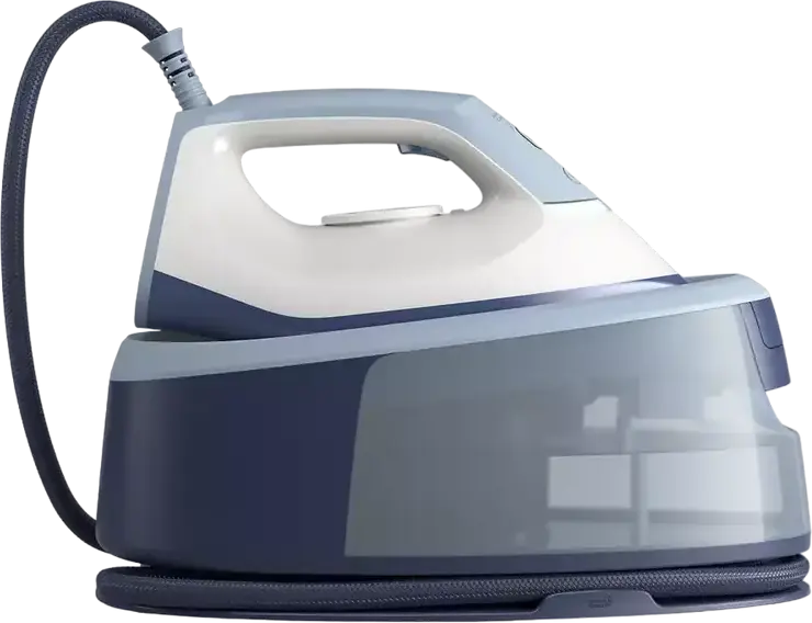 Philips PSG3000/20 3000 Series Steam Generator Iron, 2400W, 6 Bar Pressure, 350g/min Steam Boost, Ceramic Soleplate, 1400ml Tank, Anti-calc, Light Blue