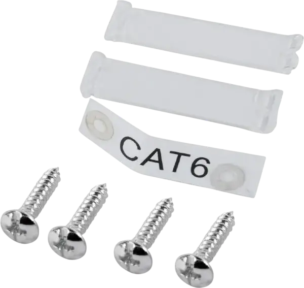 Cablexpert MVS-2S6-01 Surface Mount Network Socket, 2 x RJ45 Cat 6 STP Shielded Wall Box, White, 80 x 80 x 32 mm