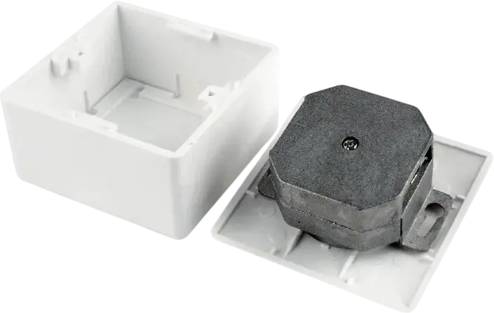 Cablexpert MVS-2S6-01 Surface Mount Network Socket, 2 x RJ45 Cat 6 STP Shielded Wall Box, White, 80 x 80 x 32 mm