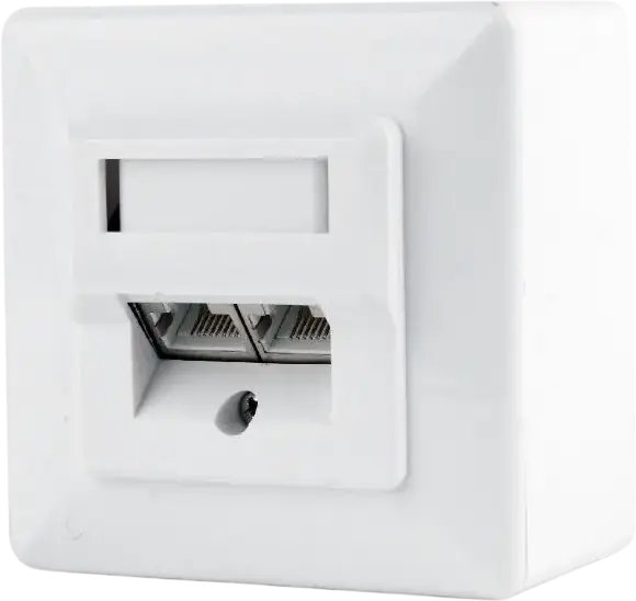 Priză pentru montare pe perete Cablexpert MVS-2S6-01, Alb