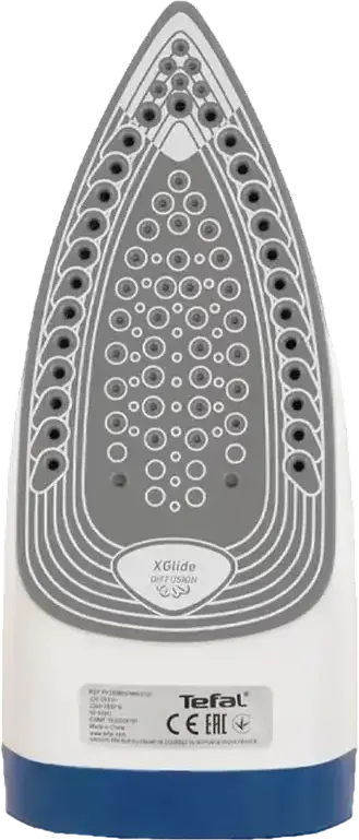 Утюг с паром Tefal Express Steam FV2838E0, 2400 Вт, керамическая подошва XGlide Diffusion, паровой удар 180 г/мин, постоянный пар 40 г/мин, система антикальцинг