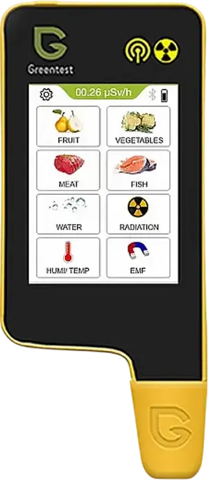 Greentest V8 Portable Nitrate Tester for Food, TDS Water Hardness Meter, EMF and Ionizing Radiation Detector with Temperature and Humidity Sensor