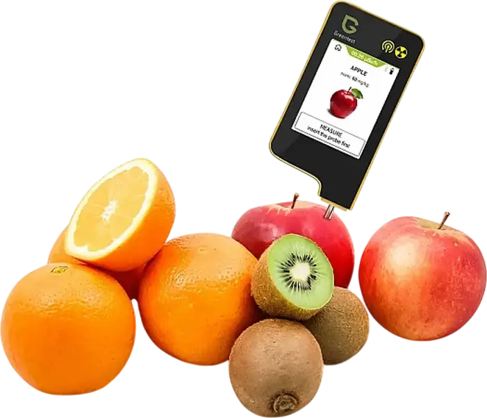 Greentest V8 Portable Nitrate Tester for Food, TDS Water Hardness Meter, EMF and Ionizing Radiation Detector with Temperature and Humidity Sensor