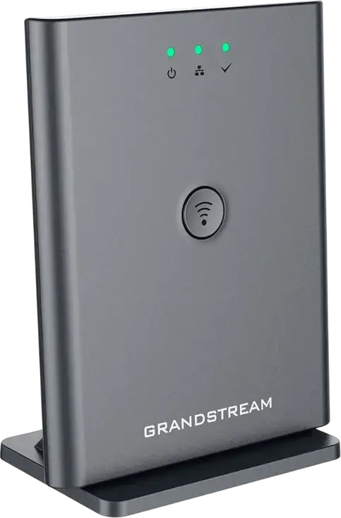 Базовая станция VoIP DECT Grandstream DP755, поддержка до 20 SIP-линий и 10 трубок, PoE IEEE 802.3af, звук Full HD, управление GDMS, черный