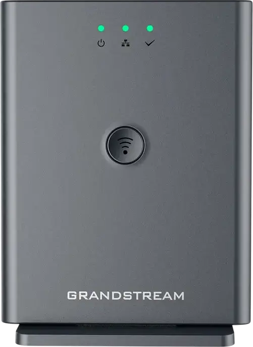 Базовая станция VoIP DECT Grandstream DP755, поддержка до 20 SIP-линий и 10 трубок, PoE IEEE 802.3af, звук Full HD, управление GDMS, черный