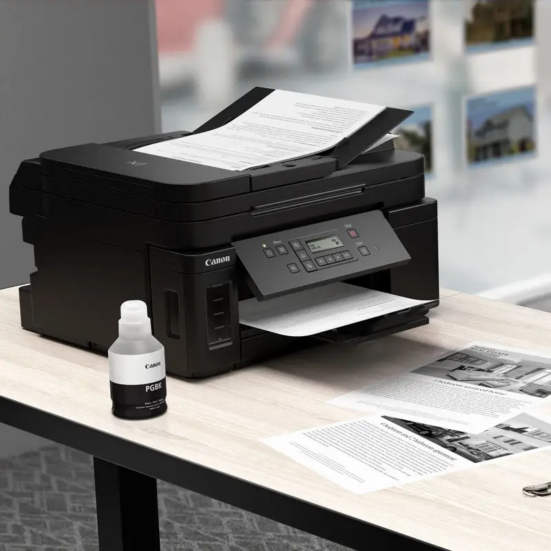 Imprimanta Multifunctionala Canon Pixma GM4040 cu Rezervoare de Cerneala, Printare Scanare Copiere, Duplex Automat, ADF 35 foi, Wi-Fi, Ethernet, Negru