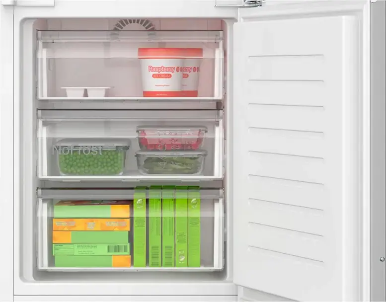 Bosch Series 4 KIN96VFD0 Built-in Fridge-Freezer, No Frost, VitaFresh, 290L Total Capacity, Energy Class D, White, 193.5 x 55.8 x 54.8 cm