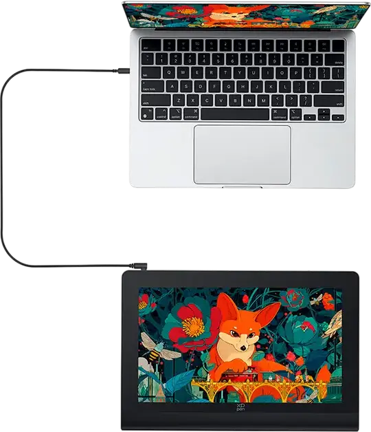 Графический планшет XP-Pen Artist Ultra 16 (MD-160UH) 15.6" 4K AMOLED, стилус X3 Pro 16384 уровня нажатия, 99% Adobe RGB, Multi-touch, алюминиевый корпус