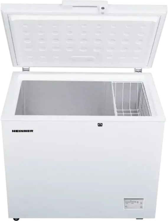 Congelator Vertical Heinner HCF-246CNHE++, Tip Chest Convertible, Capacitate 246L, Clasa Energetică E, Control Electronic, Funcție Fast Freeze, Alb