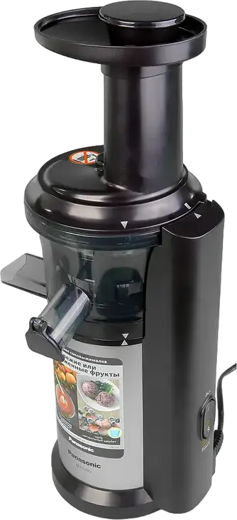 Sforator de fructe Panasonic MJ-L500 Slow Juicer Cold Press, 150W, 45 rpm, Extracție Lentă, Accesoriu pentru Sorbet, Sistem Anti-picurare, Negru