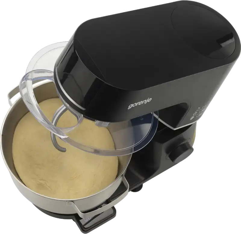 Gorenje MMC1000SCB Planetary Kitchen Machine, 1000W Stand Mixer with 6L Metal Bowl, Integrated Scale, Meat Grinder & Blender, 12 Speeds, Black
